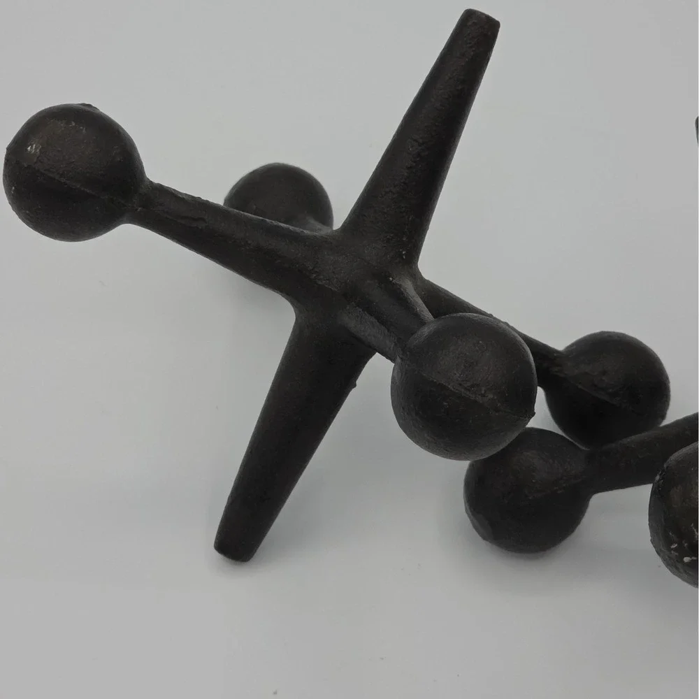 Jacks Bookend Pair Cast Iron Doorstop 6 1/2